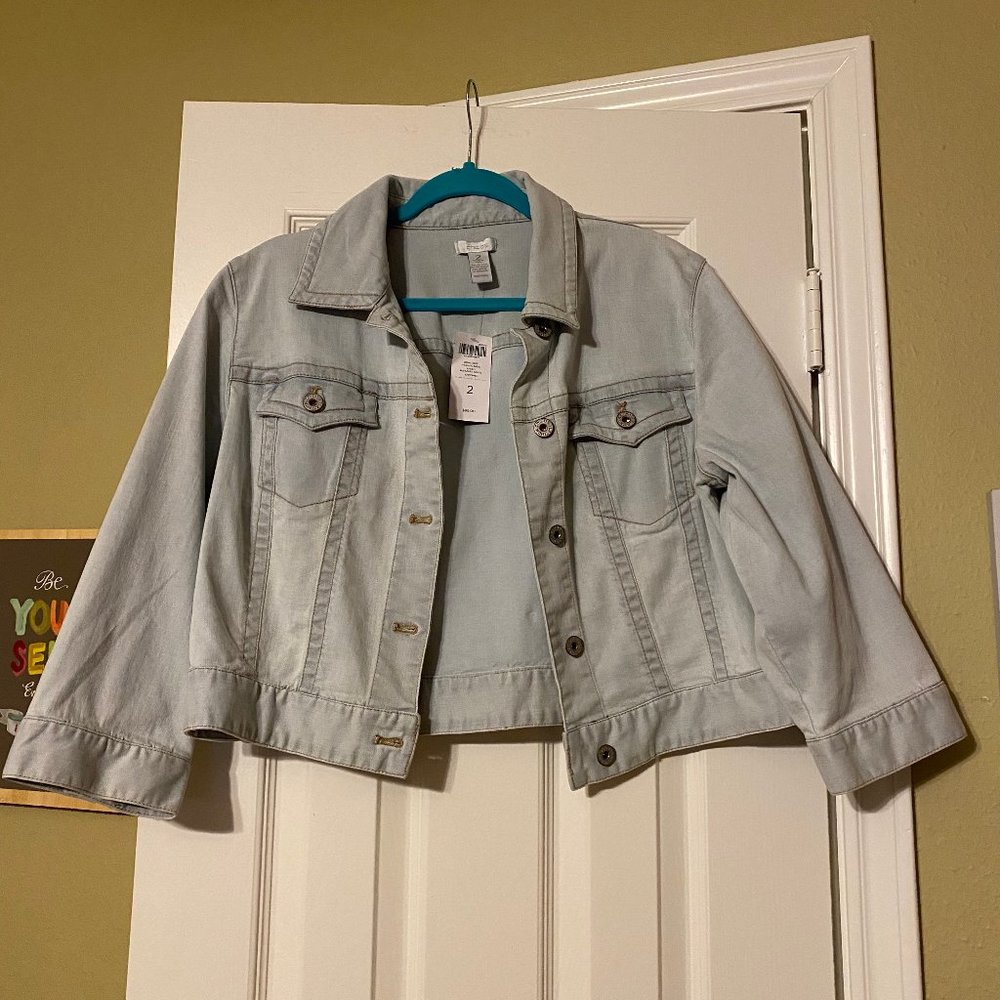 NWT Chico's Jean Jacket, Light Wash, 2